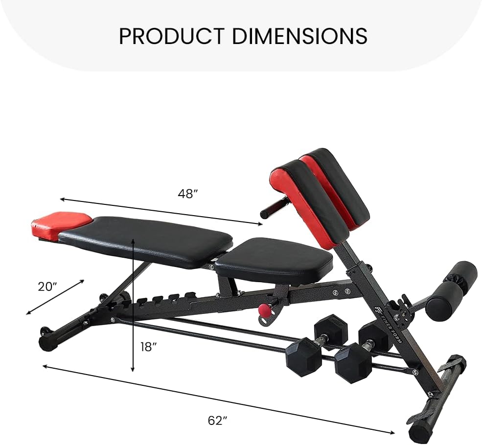 Multi-Functional FID Weight Bench for Full-Body Workouts