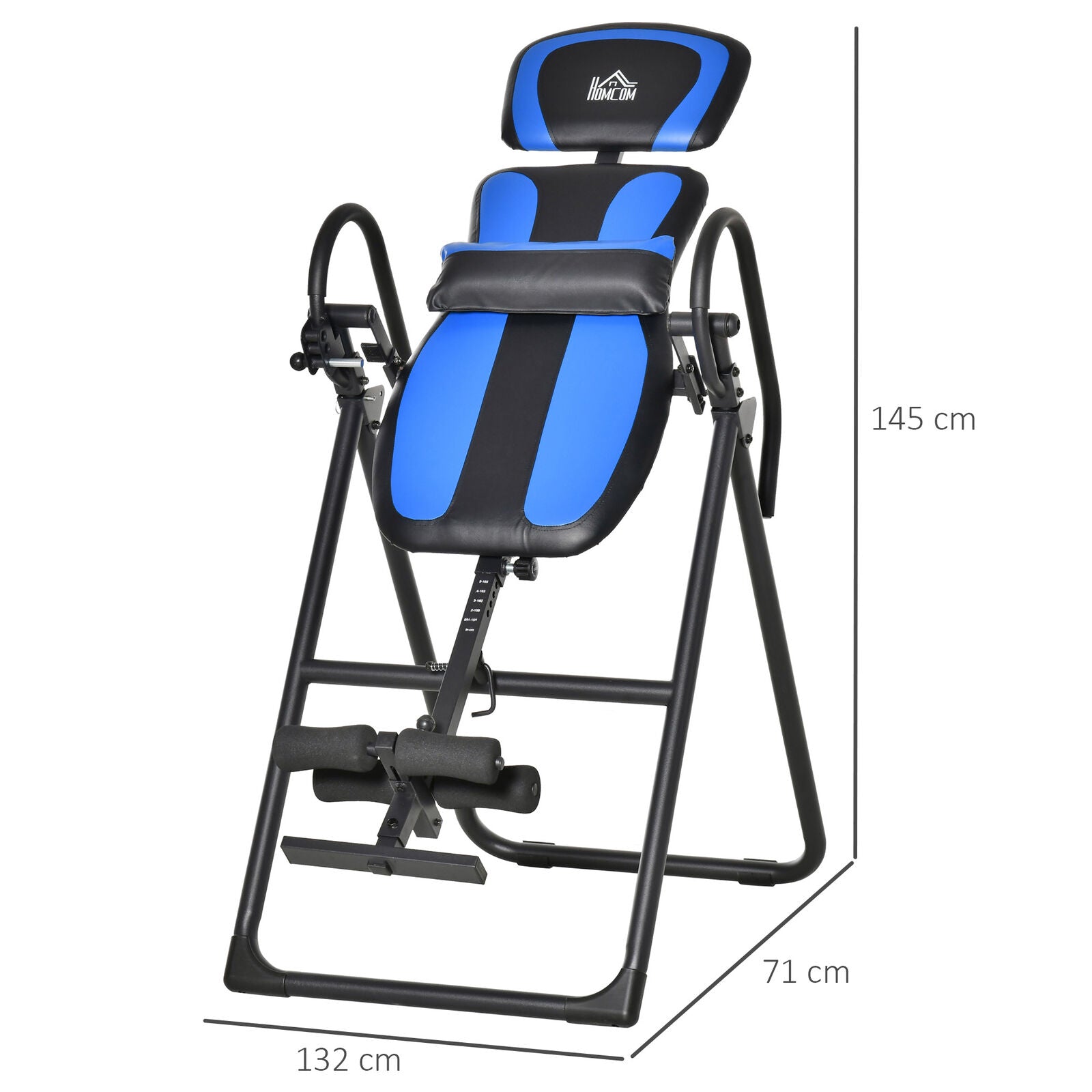 Foldable Gravity Inversion Table, Fitness Bench W/ Soft Ankle Cushions for Home