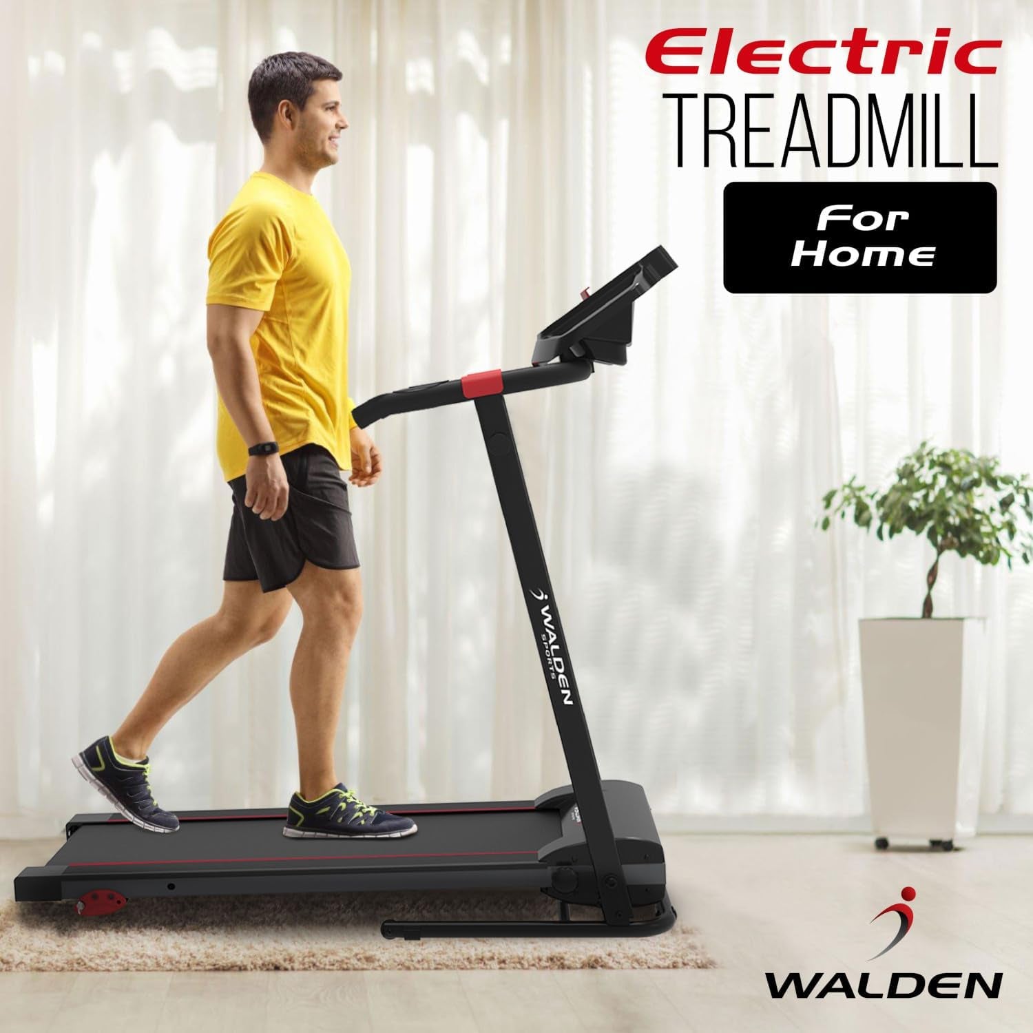 Electric Treadmill Folding Treadmill 10 12Km/H 1-2.5PS 12 Preset Programmes LCD Screen 1-10 12Km/H Model 2023