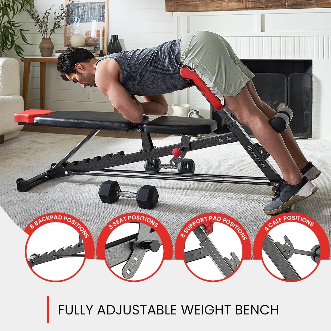 Multi-Functional FID Weight Bench for Full-Body Workouts