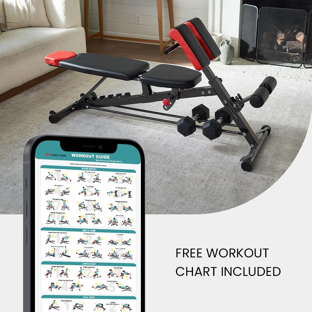 Multi-Functional FID Weight Bench for Full-Body Workouts