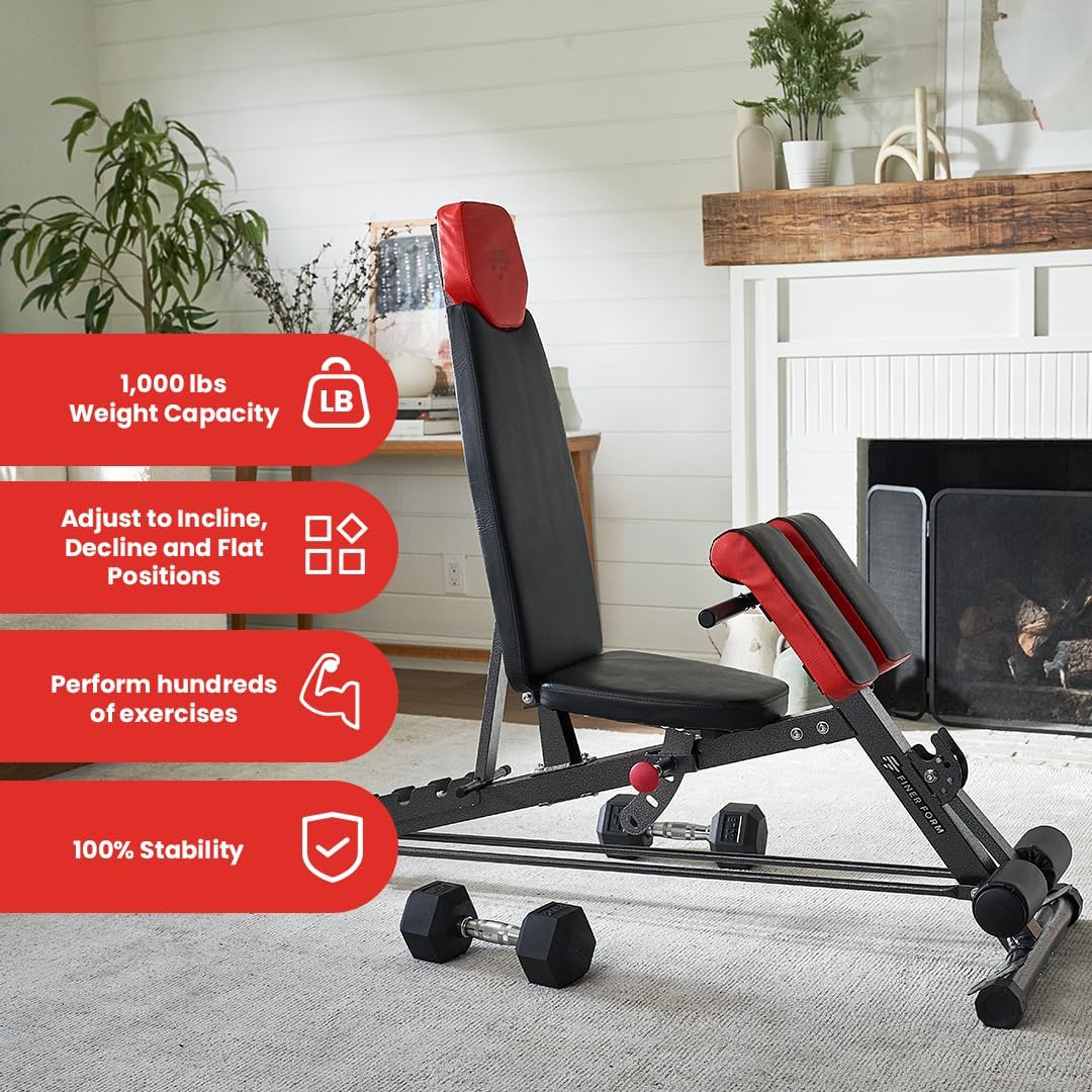 Multi-Functional FID Weight Bench for Full-Body Workouts