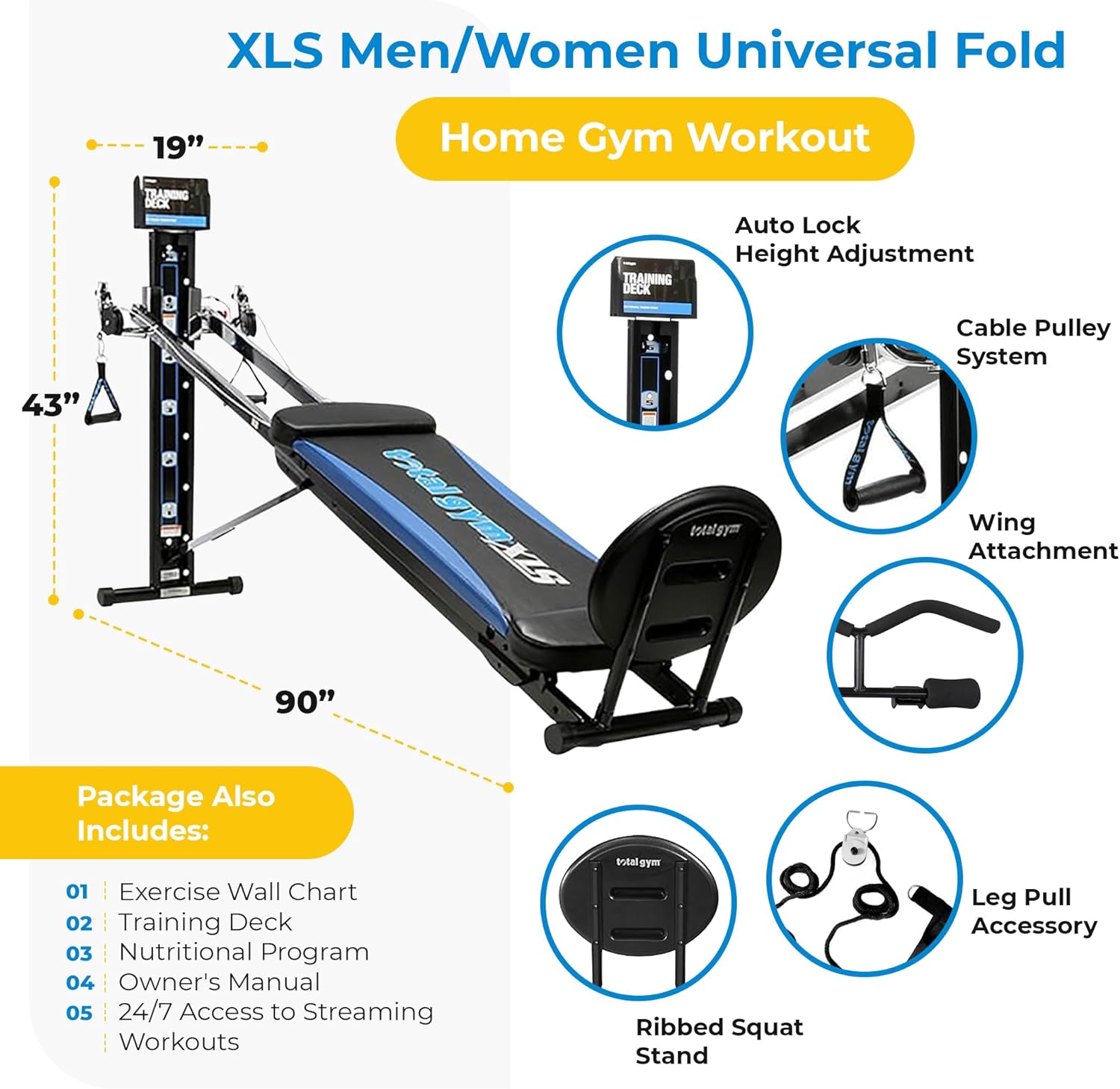 , Foldable, XLS, Multi Gym, Pilates Reformer, Home Gym Equipment, over 150 Exercises on One Machine, Award Winning as Seen on TV