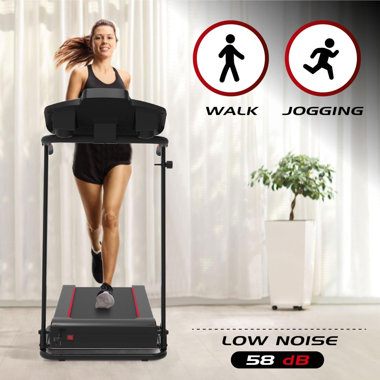 Electric Treadmill Folding Treadmill 10 12Km/H 1-2.5PS 12 Preset Programmes LCD Screen 1-10 12Km/H Model 2023