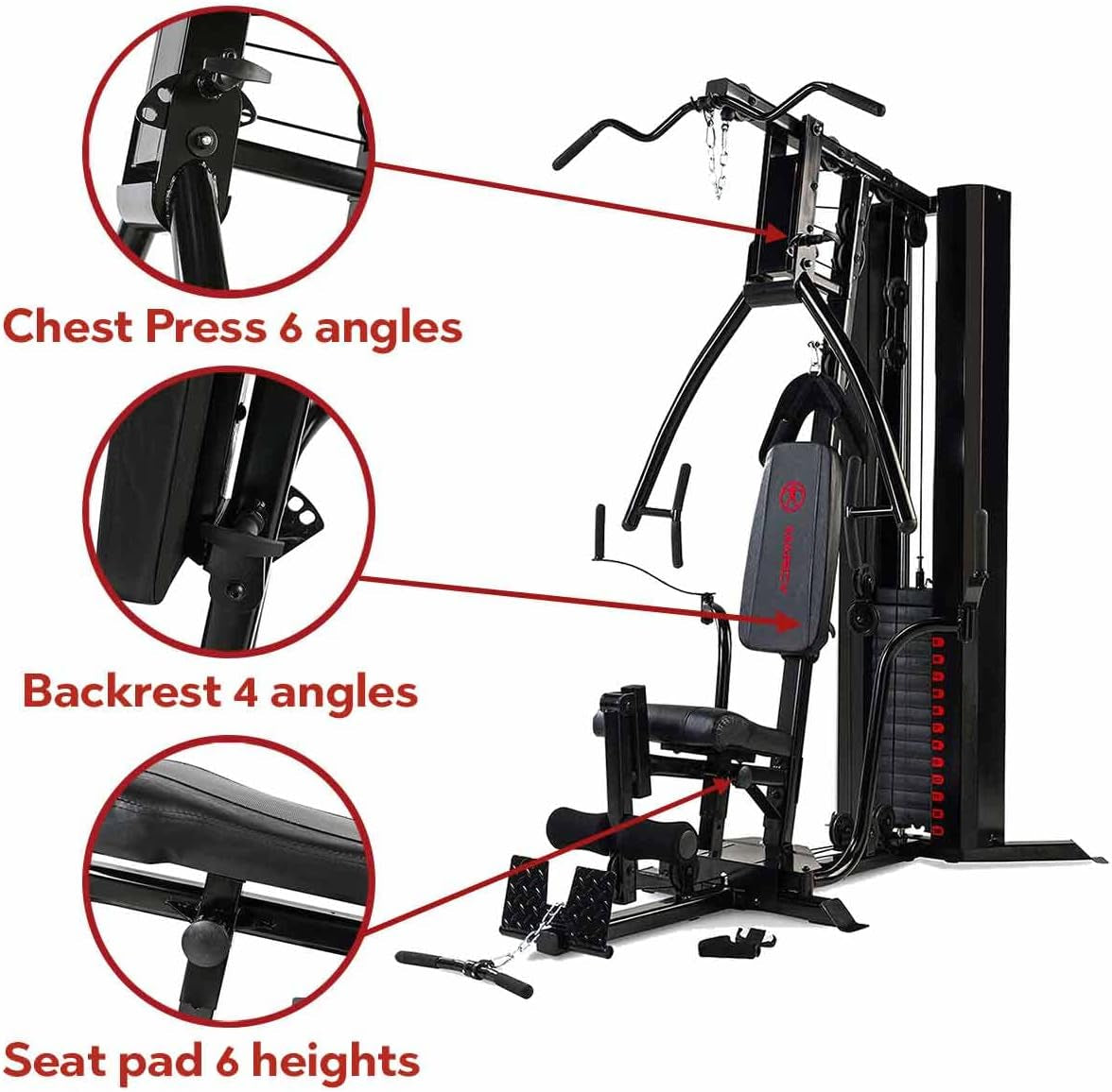 Deluxe Home Gym, Eclipse HG5000, 90Kg Weight Stack, Seated Chest Press & Rows