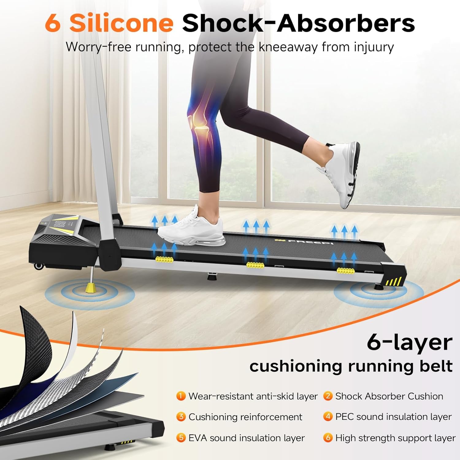 Walking Pad with Incline, 4 in 1 under Desk Treadmill, 2.5HP Walking Treadmills for Home & Office, Walking Pad with Remote Control, LED Display