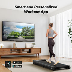 Walking Pad, Quiet under Desk Treadmills for Home, Portable Walking Treadmill with Magnetic Remote Control, LED Display, APP