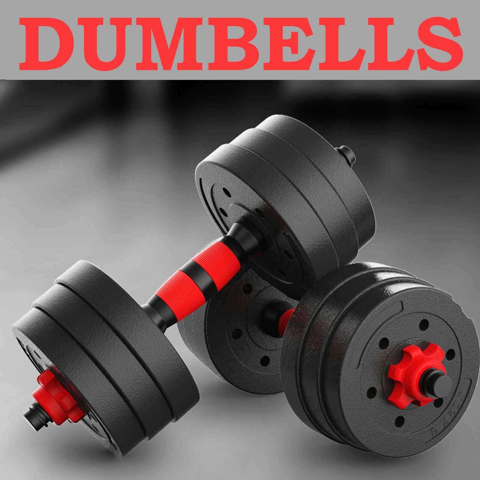 10KG/30KG DUMBELLS PAIR of GYM WEIGHTS BARBELL/DUMBBE